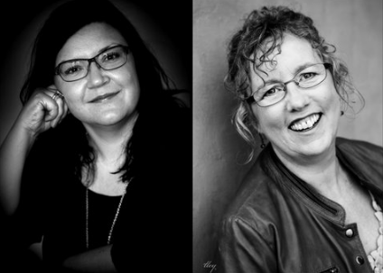 Til venstre Monica Jørgensen fra MOJO Kommunikation (fotograferet af  Helene Bagger) og til højre Lisbeth Scharling fra WEBwoman KOMMUNIKATION (fotograferet af Camilla Hey)