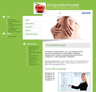 kiropraktorhuset.dk | WebWoman Webdesign kiropraktorhuset.dk | WebWoman Webdesign