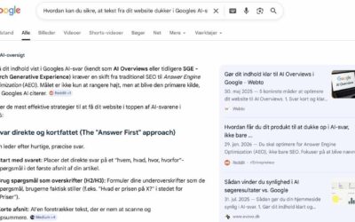 Sådan får du dine tekster i Googles AI-oversigt