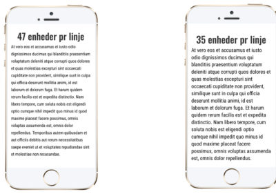 Hvor lange må linjer være i mobilvenlig tekst