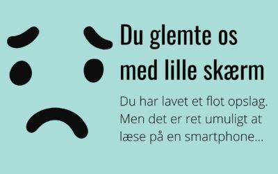 ØV! Jeg kunne ikke læse din tekst…